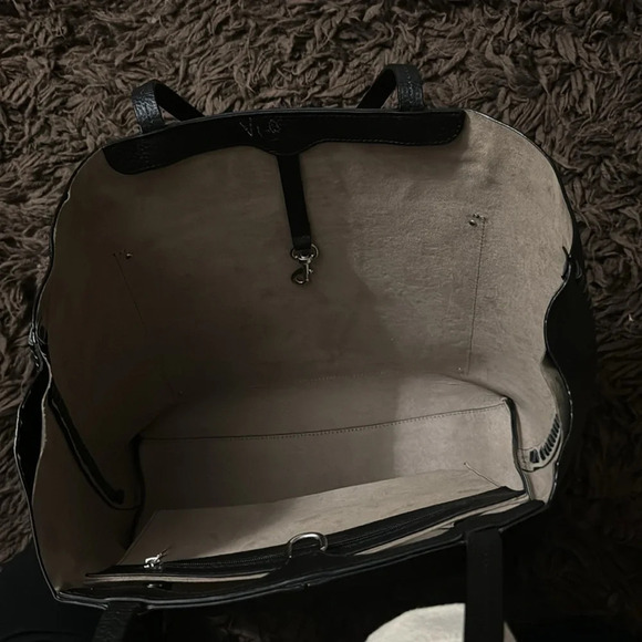 REBECCA MINKOFF BLACK PEBBLED LEATHER TOTE - Picture 4 of 11